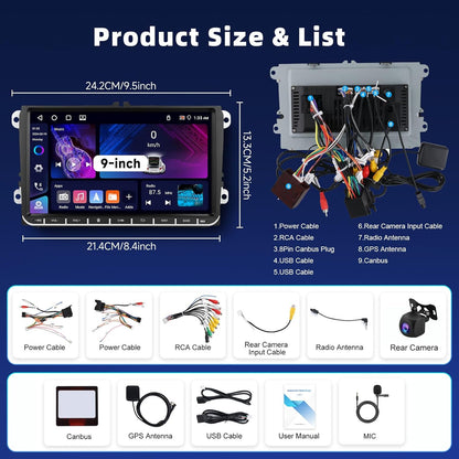 <font dir="auto" style="vertical-align: inherit;"><font dir="auto" style="vertical-align: inherit;">        4+64G: Hodozzy Carplay car radio for VW, Golf 5, Polo, Skoda with navigation/wifi, 9 inch VW car radio 2 Din Bluetooth with Android Auto/Mirror Lin