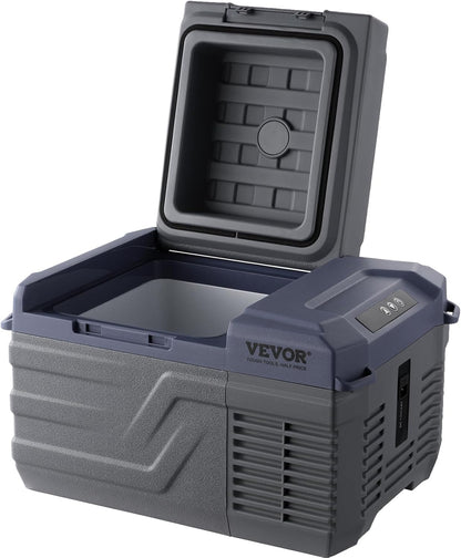 VEVOR Auto Koelkast, 12 Volt Auto Koelkast Koelkast, 12.7QT Single Zone Draagbare Vriezer, -4 °F -46 °F Verstelbaar bereik, 12/24V DC en 100-240V AC Compressor Koeler voor Outdoor, Camping, RV