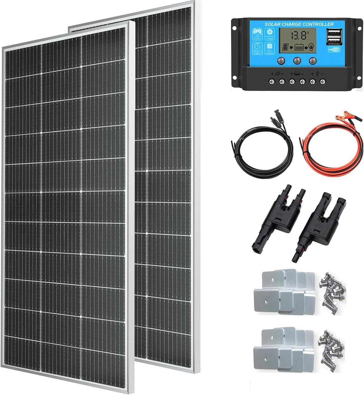 XINPUGUANG 300w 2x 150w zonnepaneel kit (300w)