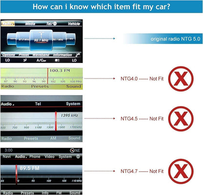Ninetom Draadloze Carplay Retrofit Kit Decoder voor 2015-2018 Mercedes Benz C GLC CLA GLA Klasse W205 met NTG5.0 Systeem, Ondersteunt Android Auto, Mirrorlink, Achteruitrijcamera