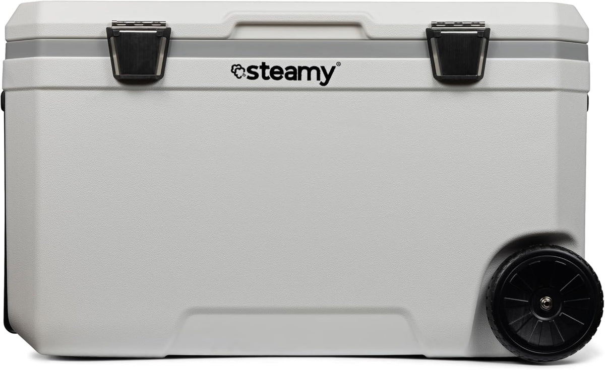 Steamy Marine 70, Roller koelbox met wielen, 70 liter, wit