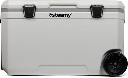 Steamy Marine 70, Roller koelbox met wielen, 70 liter, wit