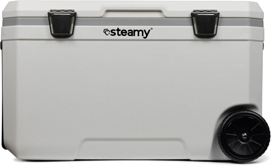 Steamy Marine 70, Roller koelbox met wielen, 70 liter, wit