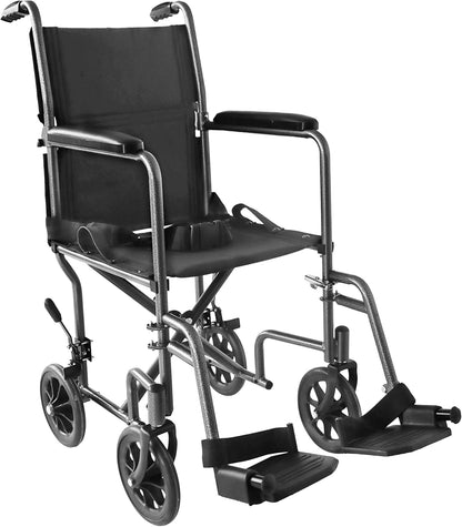 PEPE Mobility - Lichtgewicht opvouwbare rolstoel (smalle zitting 38 cm), rolstoel voor gehandicapten ouderen, staal, doorvoer