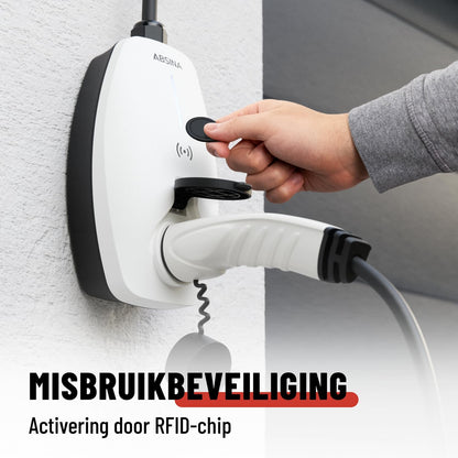 ABSINA Mobiele Wallbox 11kW 16A met App-bediening - Wallbox met CEE-stekker, RFID & instelbare laadsnelheid - Elektroauto Wallbox 3-fasen voor i3, e-Up, ID.3, ID.4, Zoe, fortwo UVM - Wallbox CEE