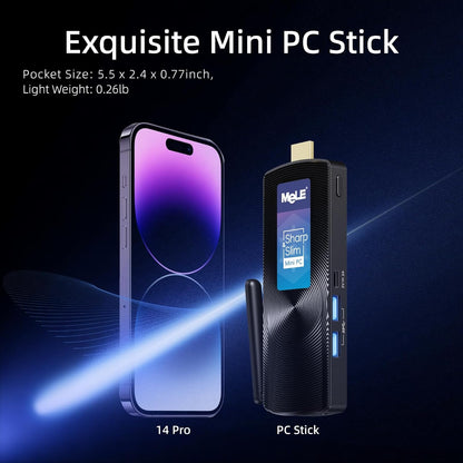 Mini PC – Mini Computer – Micro PC – Compact Desktop – Fanless Design – Stil, Krachtige Alder Lake N100 Processor tot 3,4 GHz – Uitbreidbare 128GB Opslag
