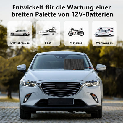 Zonnepaneel 50 W 12 V zonne-oplader voor auto, draagbaar, waterdicht, zonne-onderhoudslader voor auto, boot, camper