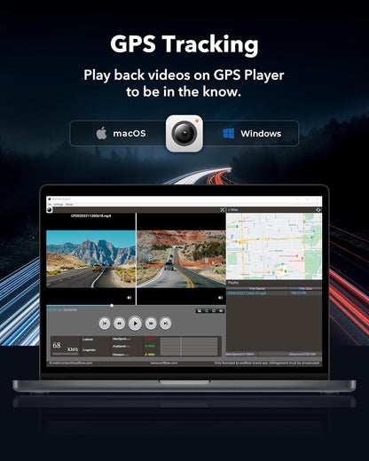 Achteruitkijkspiegelcamera – Dashcam Auto – Spiegelcamera – Achteruitrijcamera – 4K Voor- en Achtercamera – 10 Inch Touchscreen – Parkeerbewaking & GPS Tracking - QUORE