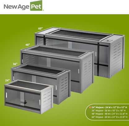 New Age Pet ECOFLEX 24"" Mojave Reptile Habitat Lounge, grijs, klein (EHRML17-05S)