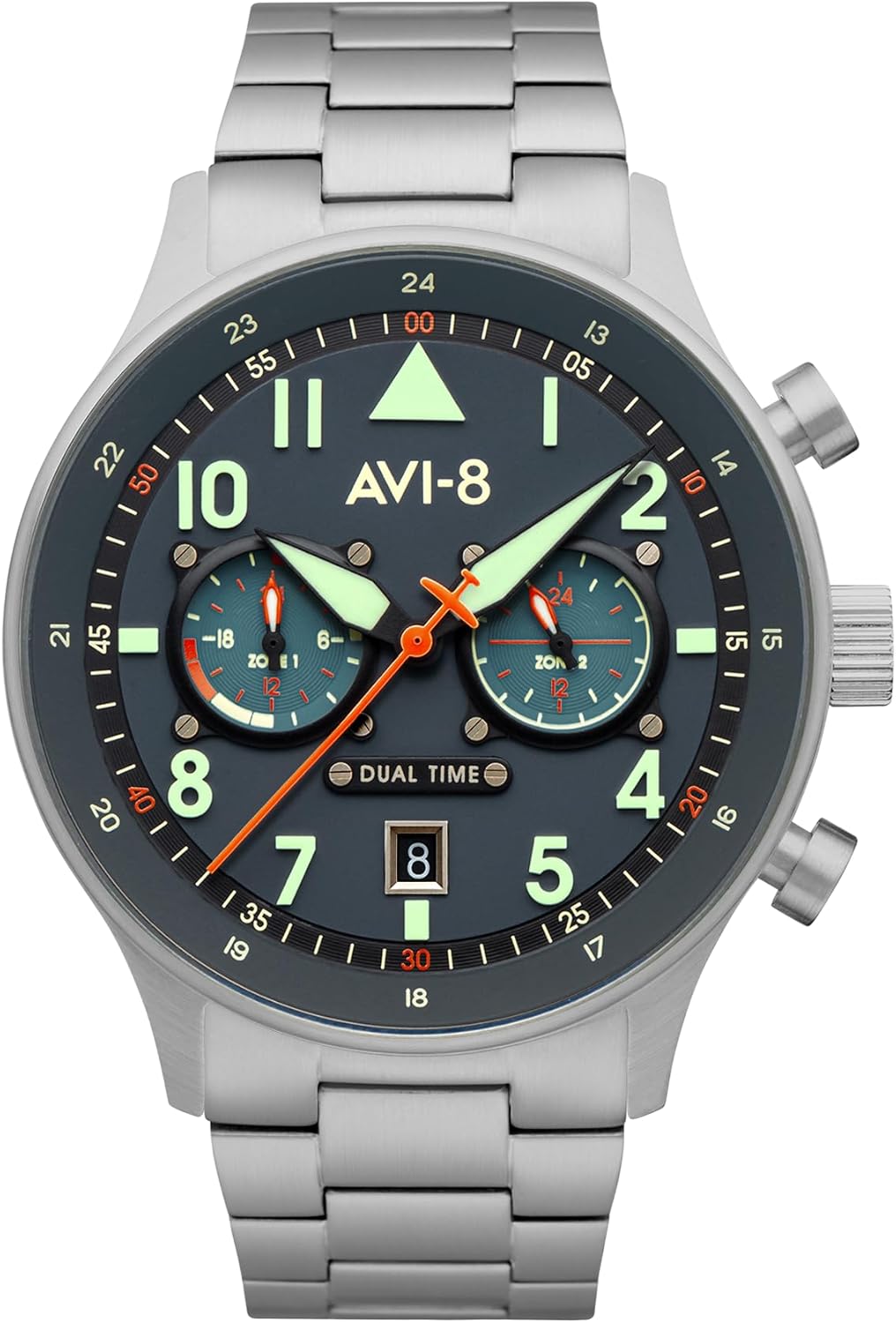 AVI-8 Hawker Hurricane Carey AV-4088, 43,5 mm, Japans kwarts-pilotenhorloge met lederen of roestvrijstalen band