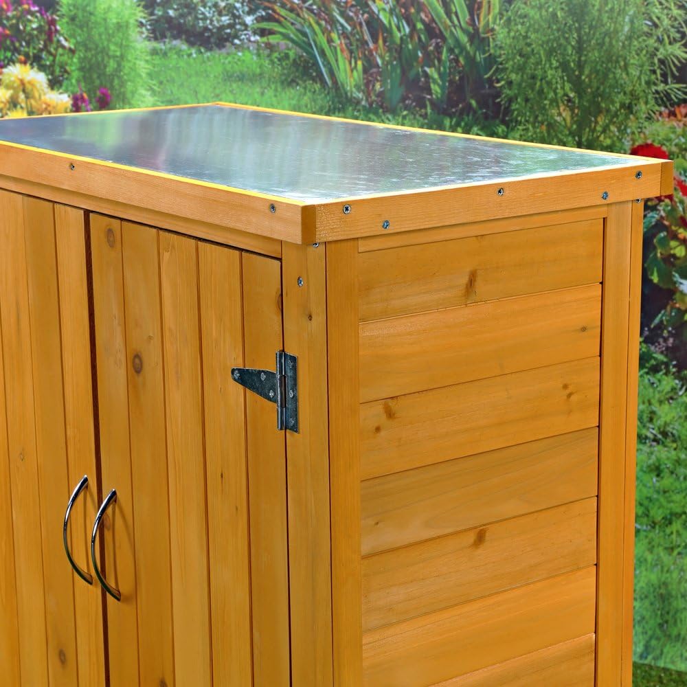 Melko Garden cabinet/tool cabinet with 2 doors, 75 cm × 40 cm × 90 cm (W x L x H) - QUORE