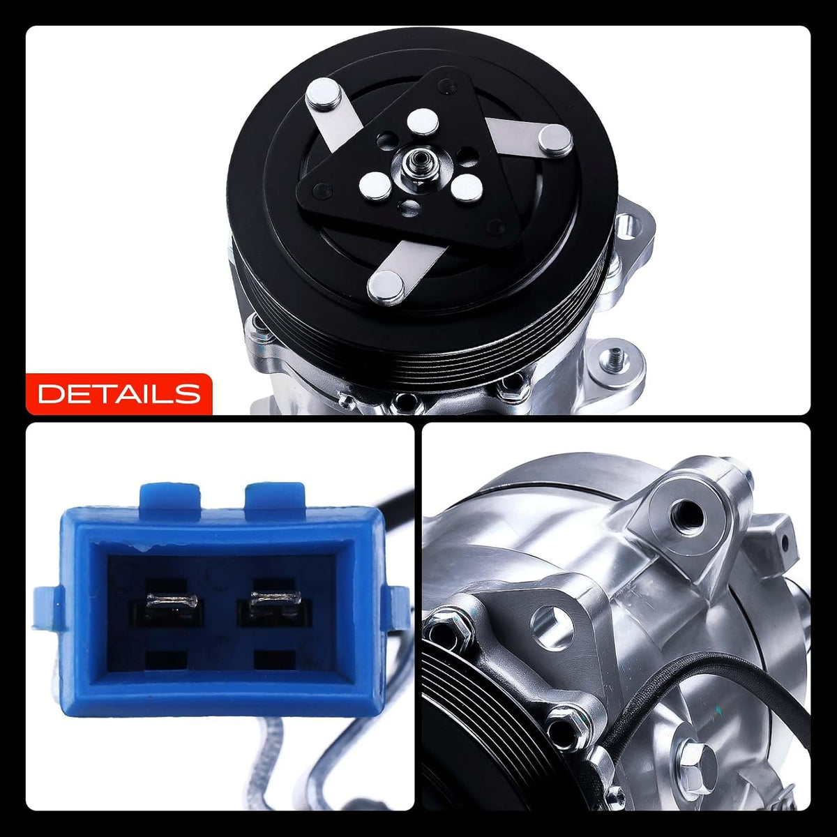 Frankberg Air Conditioner A/C Compressor Compatible met Transporter IV 70A 70H 7DA 7DH 2.4L 2.5L 1990-2003 Transporter IV 70E 70L 70M 7DE 7DL 2.4L 2.5L 1990-2003 Replace# 7D0820805