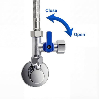 Ondergrondse waterfilter: BRITA filterkop voor BRITA filter P1000 / P3000 / C300 / C500 incl. 2x flexibele slang, hoekventieladapter | geen filterpatroon inbegrepen