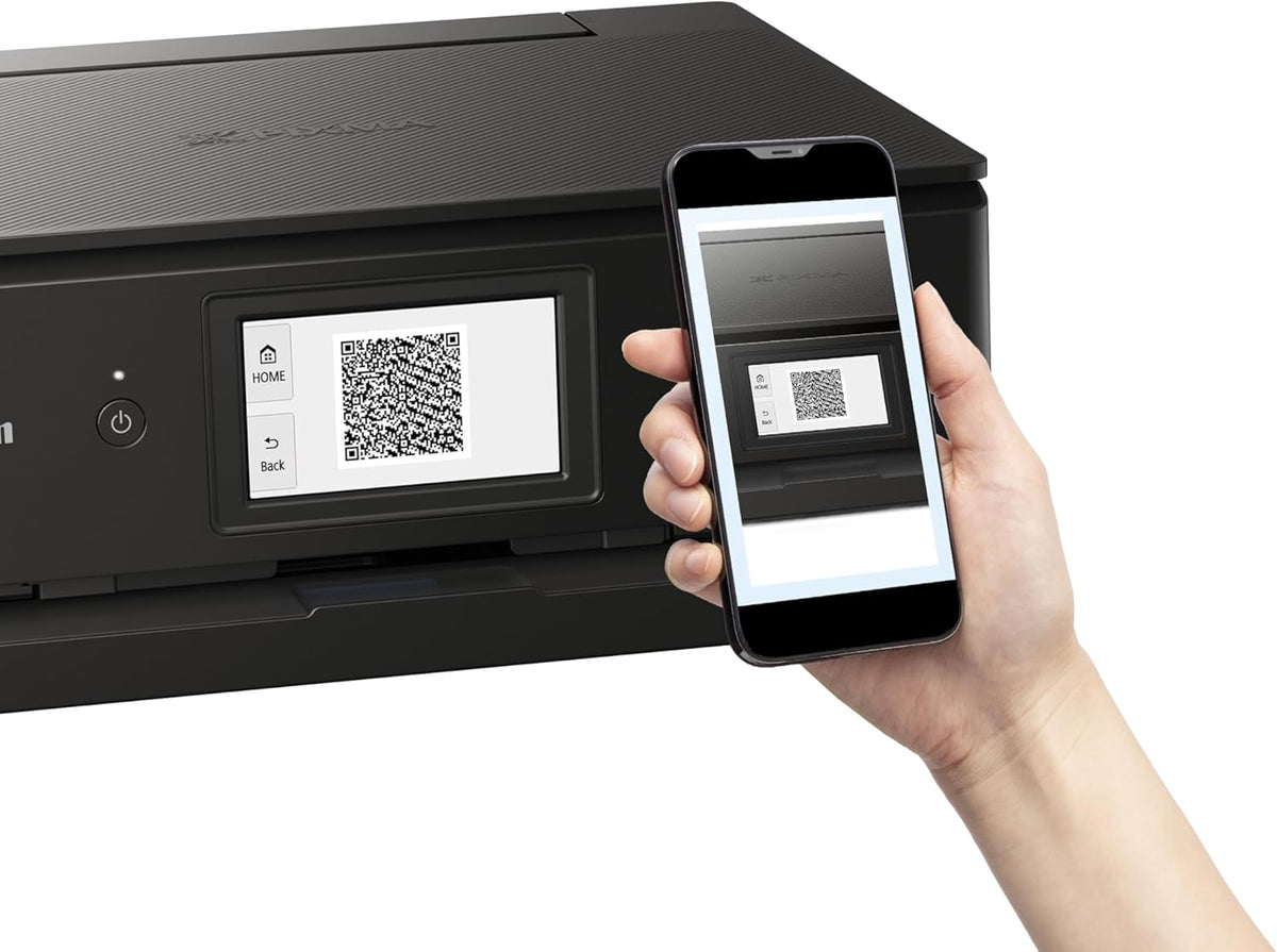 IC-Office TS8750 3-in-1 Multifunctional Inkjet Printer (Print, Copy, Scan, SD Card, Duplex, WLAN, AirPrint) Black + 24 XXL Ink Cartridges - QUORE