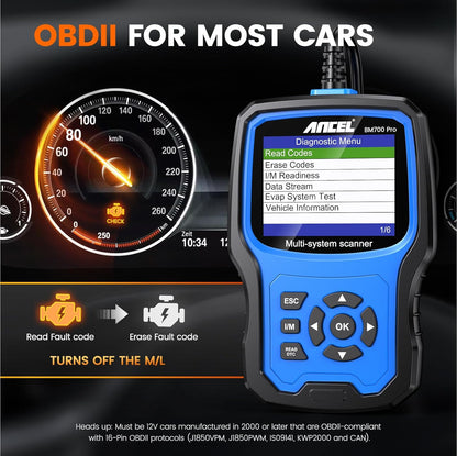 ANCEL BM700Pro All System OBD2 Diagnoseapparaat voor BMW Group Voertuig Diagnose CBS-olie EPB SAS BMS EGS DPF Regeneratie Resetten