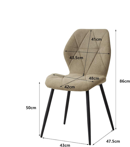 Eetkamerstoelset van 4 - Stoelen - Keukenstoel - Scandinavisch minimalistisch - Groen
