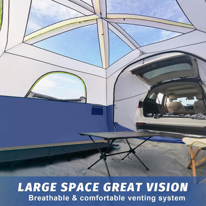 UNP SUV-tent voor camping, 6-persoons SUV achterkleptent, eenvoudige opbouw met regenbescherming, 25 x 23 x 198 cm (H)