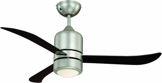 AireRyder Plafondventilator Loft met verlichting en afstandsbediening, behuizing gesatineerd nikkel, vleugels zwart, 112 cm, FN51134