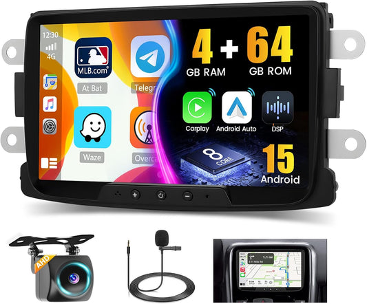 Android Autoradio – Multimedia Systeem – Navigatie Radio – Auto Stereo – DAB+ Ontvanger – 8 Inch Touchscreen – 8-Core Processor met GPS en WiFi - QUORE