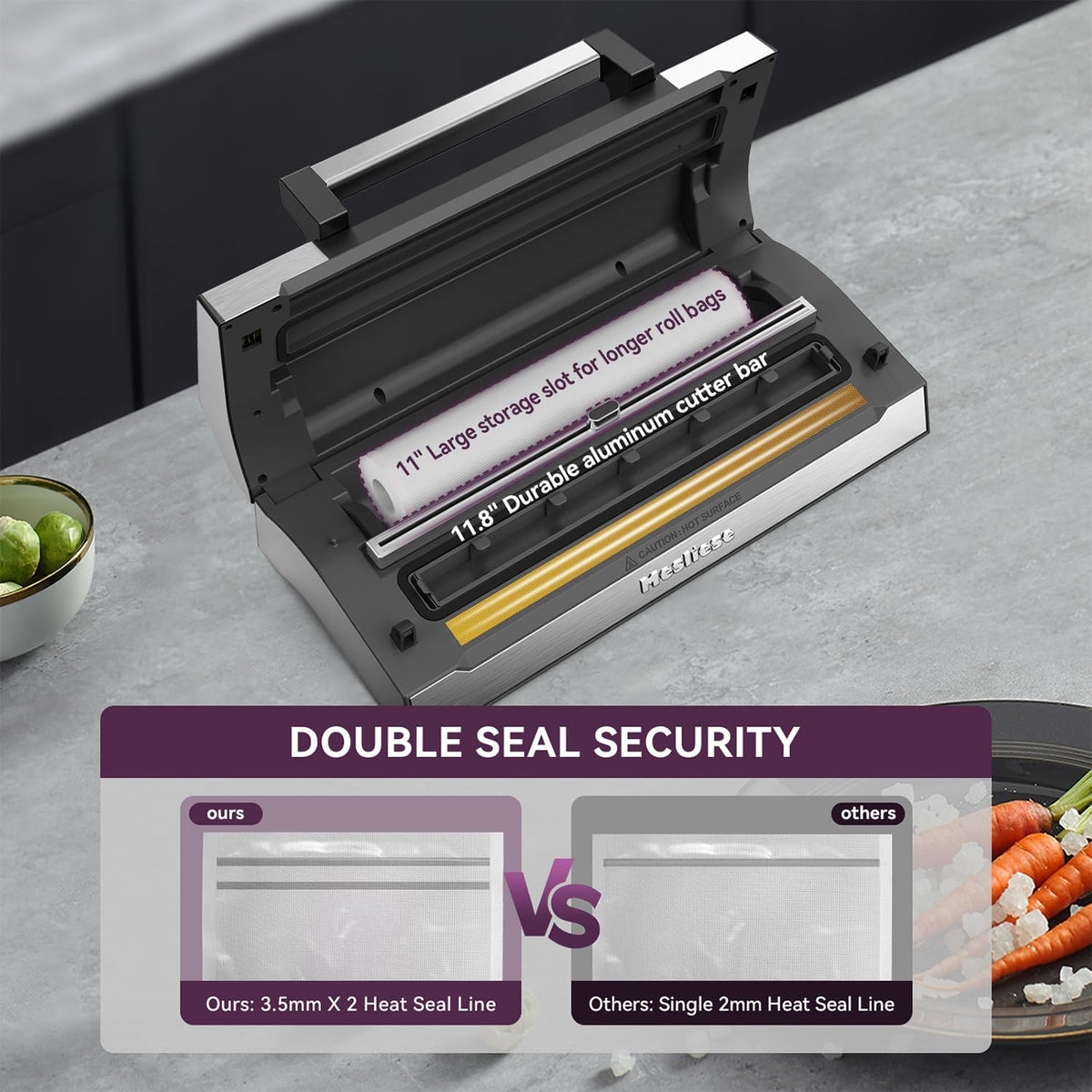 Mesliese Krachtige 95 KPA Vacuum Sealer VS8009