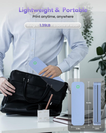 Draagbare A4 Thermische Printer – Inkjetvrij Printerapparaat – Mobiele Printer – Bluetooth Printer – Tattoo Printer – Compact Formaat – Milieuvriendelijk & Snelle Prints
