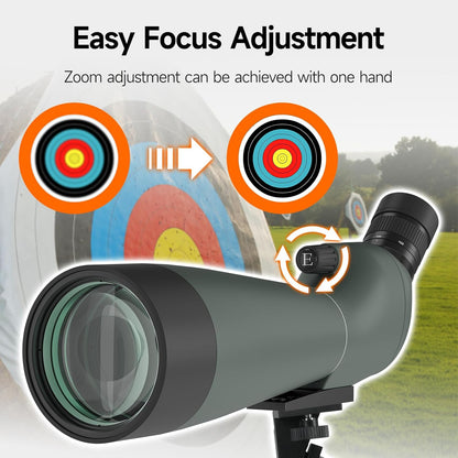 Svbony SV28 Spotting Scope 20-60X80, BAK4 Prism MC Optiek Monoculair met Statief Telefoon Adapter 45 Gebogen Oculair Spotting Scope voor het observeren van vogels