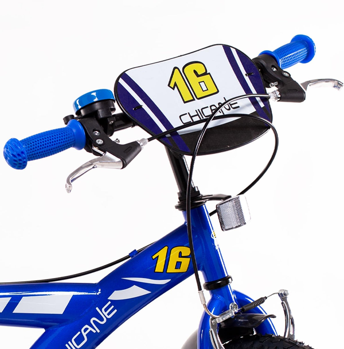 SCH Chicane fiets, kinderfiets, blauw, 16 inch