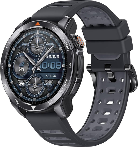 Mibro GS Pro2 Smartwatch voor Heren met GPS, Hardloophorloge met 1,43" AMOLED, Sporthorloge Stappenteller, Hartslagmeter, SpO2, 150+ Sportmodi, Padel, Zwemmen, Fietsen en Hardlopen (Donkergrijs)