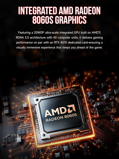 GMKtec EVO-X2 AI Mini PC AMD Ryzen AI MAX+ 395 (16K/32T, up to 5.1GHz), 126 Tops AI Performance, 96GB DDR5 RAM M.2 PCIE 4.0 X4 2TB SSD, Mini Gaming PC with 8060S Graphics Card | WiFi 7 | USB 4.0 | 2.5G