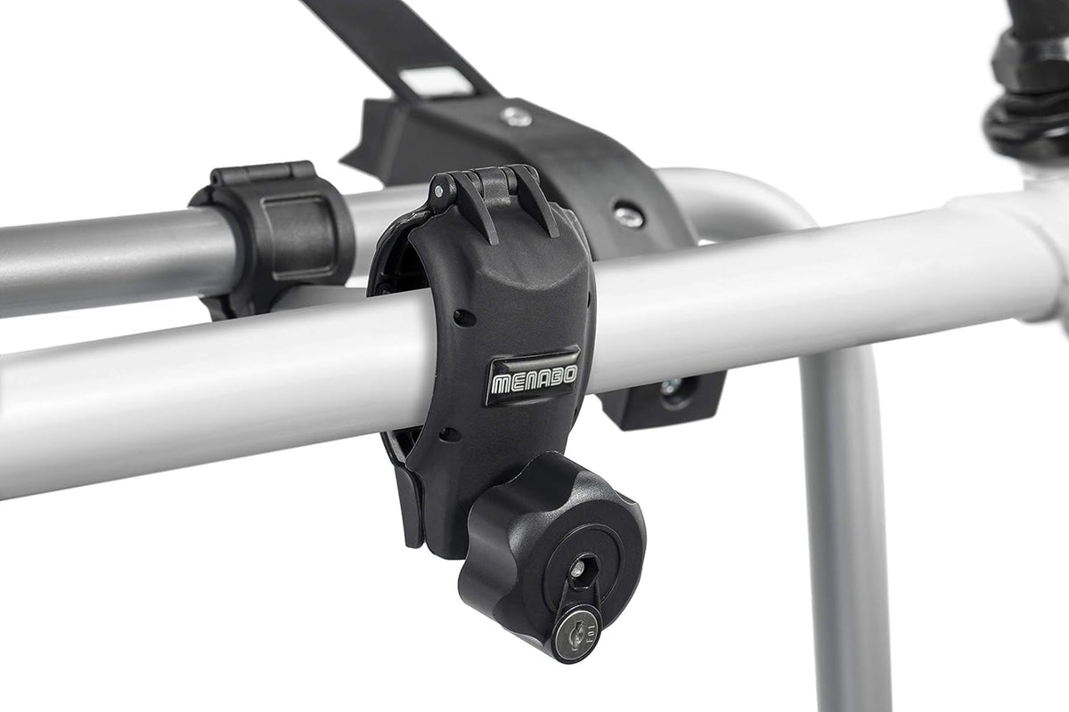 MENABO 38306878 Bicycle Carrier for Tailgate, Silver/Black, One Size - QUORE