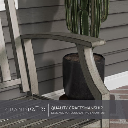 Grand patio Buitenbank, tuinbank met roestwerend aluminium stalen metalen frame, kleuren naar keuze, geschikt voor binnen, buiten, terras, park (grijs)