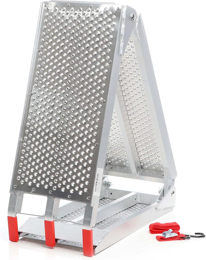 Wiltec 3-delig inklapbare oprijplaat tot 270 kg laadramp laadplaat aluminium anti-slip oprijden