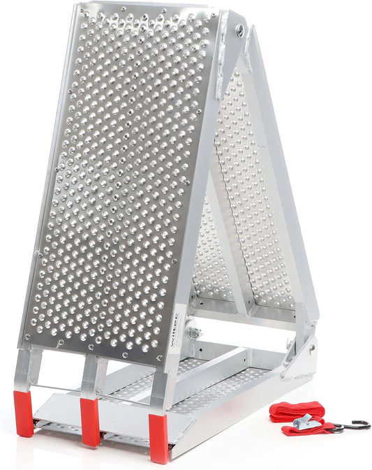 Wiltec 3-delig inklapbare oprijplaat tot 270 kg laadramp laadplaat aluminium anti-slip oprijden