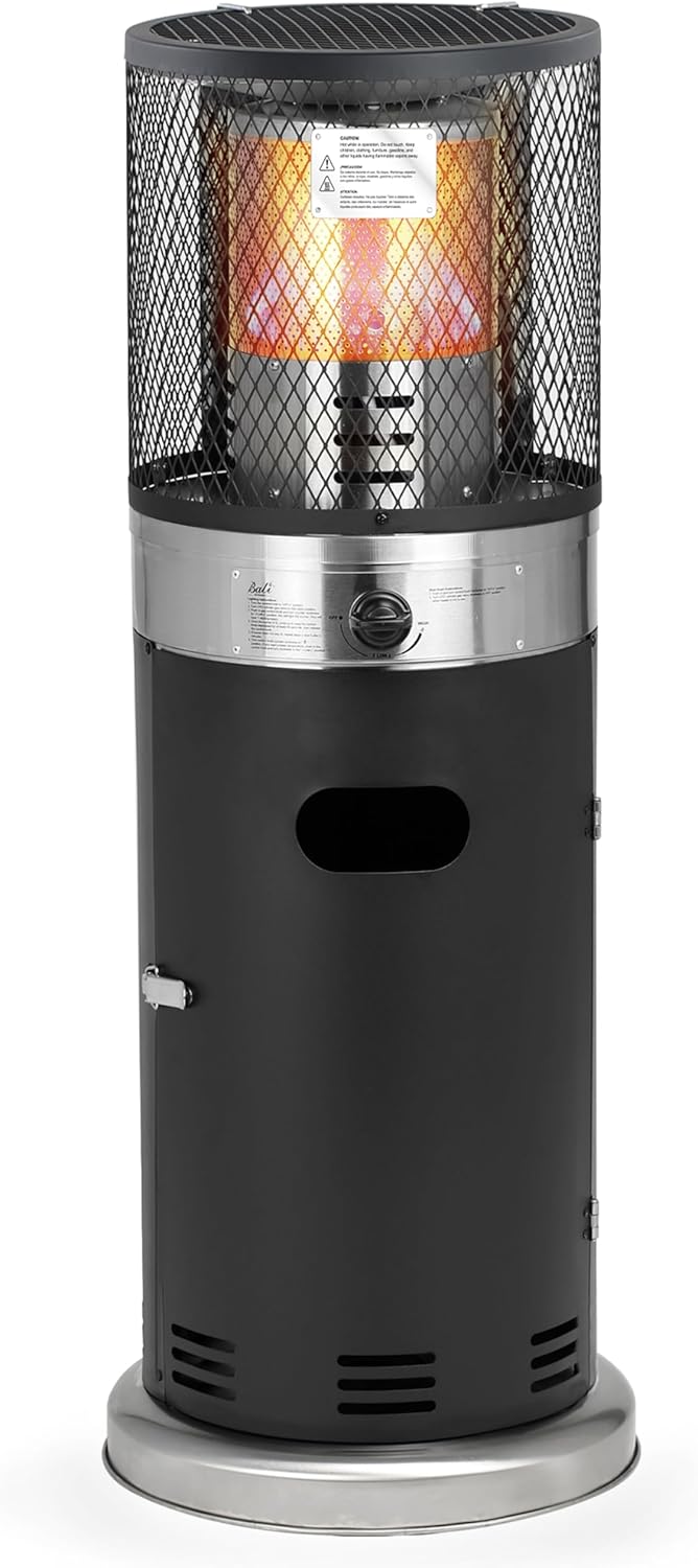 Bali OUTDOORS lounge patio heater 7.3kW -Standing Heater - Gas -Rain Cover - QUORE