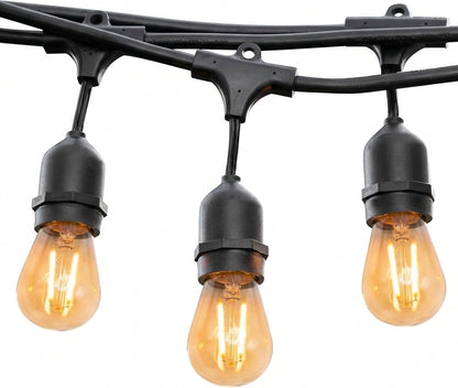 MAFY LIGHT Lichtsnoer voor buiten, aansluitbaar, 18 m, met 40 ledlampen, E27, warm wit
