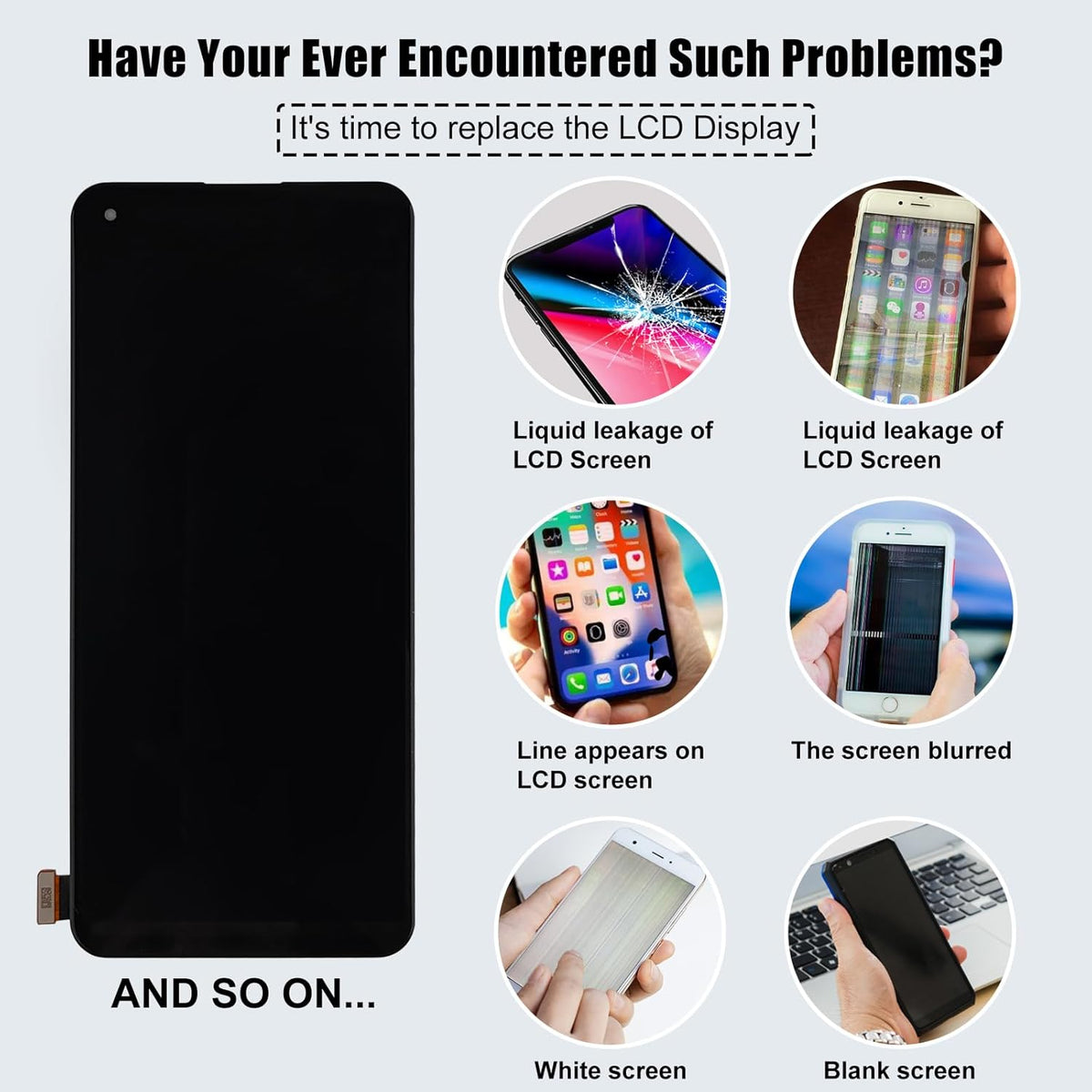 Gloednieuw 6,43 inch AMOLED-display compatibel met OnePlus Nord 2T CPH2399, CPH2401 (zwart zonder frame) (met vingerafdruk) lcd-display, touchscreen digitizer + gereedschapsset