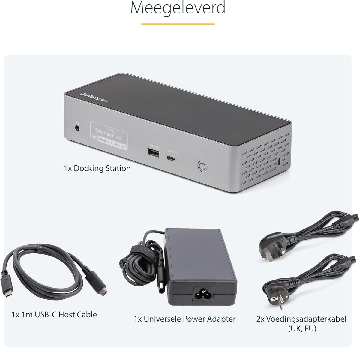 StarTech.com USB-C Dock, 4K 60Hz Quad Monitor DisplayPort & HDMI, Universeel USB Type-C Docking Station met 100W Power Delivery, USB Hub met 1x USB Type-C & 3x USB-A, Ethernet, Audio