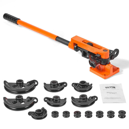 VEVOR Handmatige Buisbuiger 3/8" tot 1" Ratel Pijpbuigmachine 10-25 mm 7 180° Koper en Aluminium Buigbuigmatrijzen voor HVAC Airconditioning Koelkast Auto Reparatie
