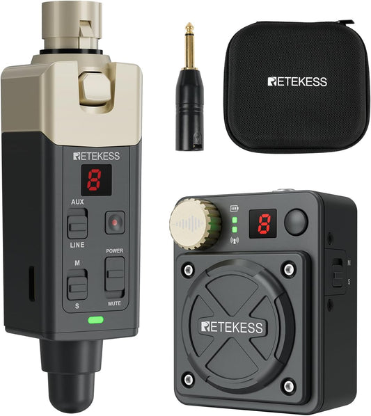 Draadloos In-Ear Monitorsysteem – Draadloos Digitaal Monitorsysteem – In-Ear Monitor – Monitoringsysteem – Monitorset – 8 Onafhankelijke Kanalen – Mono/Stereo Schakelbaar
