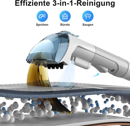 Tapijtreiniger – Stofzuiger – Stoffen Reiniger – Bankreiniger – Vlekkenverwijderaar – Krachtige 450 W Motor – Sneldrogend met Zuigfunctie voor Water