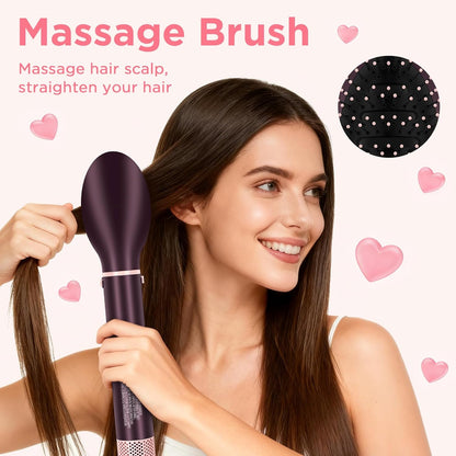 Haardroger, borstelset, 7-in-1, föhnborstel, 110.000 omw/min, hoge snelheid, haardroger, ionische haardroger, krultang, hete borstel voor styling, föhnen, föhnborstel