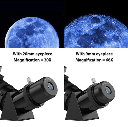Telescoop, astronomie telescoop voor volwassenen, 80 mm Aperture 600 mm draagbare reisscoop voor beginners en kinderen met statief telefoon adapter rugzak