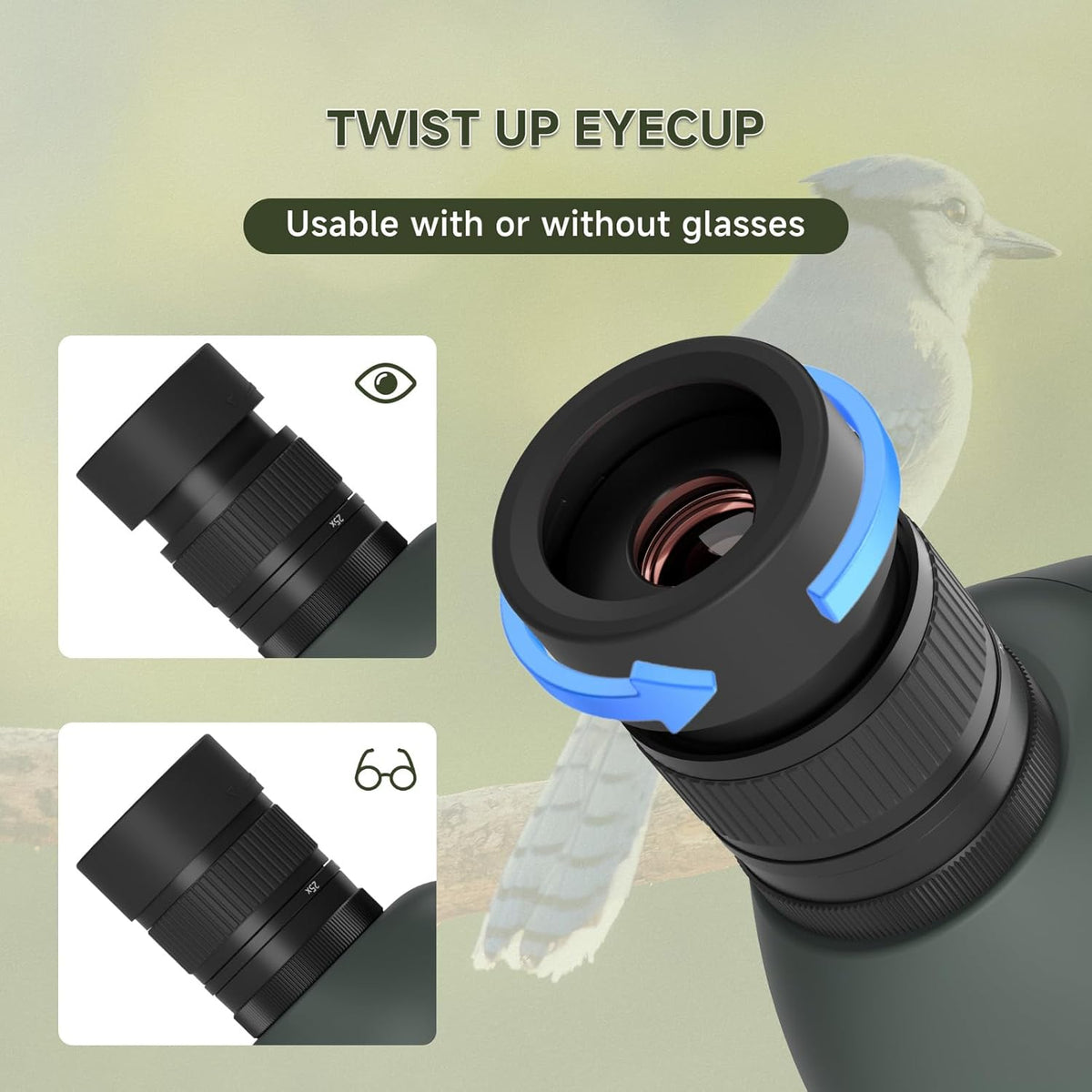 Svbony SV28 Spotting Scope 25-75x100, BAK4 Prism MC Optiek Monoculair met Statief Telefoon Adapter 45 Gebogen Oculair Spotting Scope voor het observeren van vogels