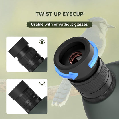 Svbony SV28 Spotting Scope 25-75x100, BAK4 Prism MC Optiek Monoculair met Statief Telefoon Adapter 45 Gebogen Oculair Spotting Scope voor het observeren van vogels