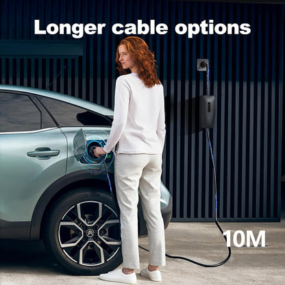 Oplaadkabel Type 2 – Laadkabel Elektrische Auto – EV Oplader – Laadsnoer – Schuko Kabel – 10 Meter Lengte – IP65 Waterdicht & Stofbestendig