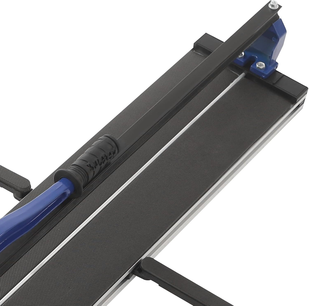 OUKANING Manual Tile Cutter with Non-Slip for Precise Cuts up to 15 mm Thickness, Ball Bearing Sliding Head for Quick Grooves and Straight Cuts, for Ceramic, Porcelain (Blue, 80 cm) - QUORE