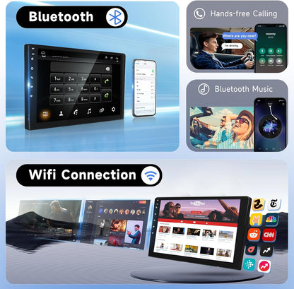 Autoradio – CarPlay Autoradio – Multimedia Radio – Auto Radio – 1-DIN Radio – 9 Inch Touchscreen – Draadloze CarPlay & Android Auto – Inclusief Achteruitrijcamera
