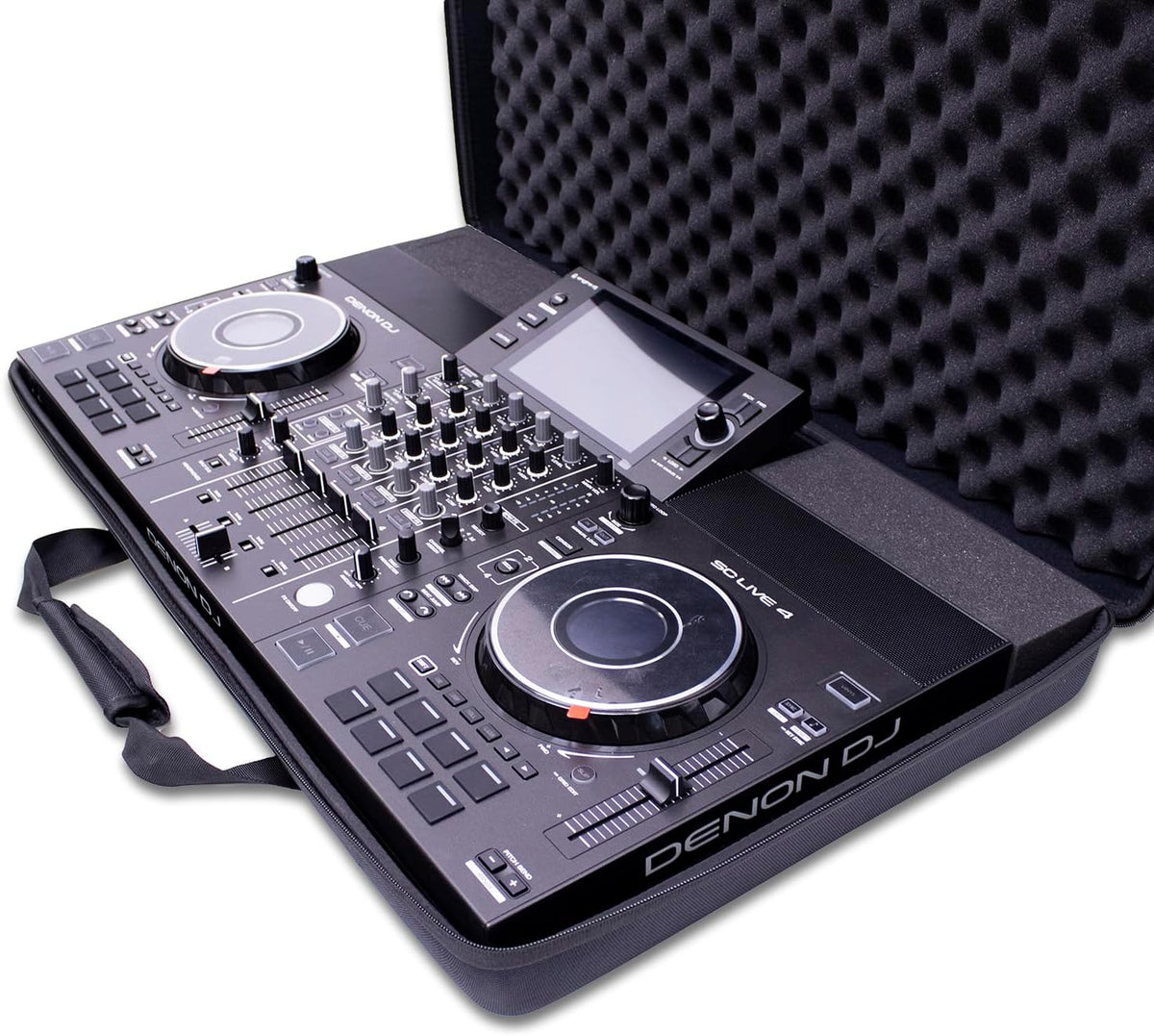 Flightcase Workstation Voor DJ-Controller – DJ-Flightcase – DJ-Case – DJ-Koffer – Beschermkoffer – Uitschuifbaar Laptopplateau Tot 19 Inch – Bevestigingsriemen En Stapelbare Hoekstukken