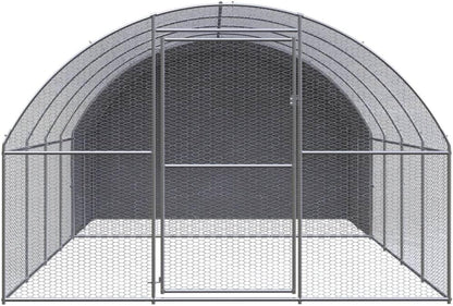 vidaXL Chicken coop 3x4x2m galvanized steel - QUORE