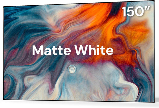 150 Inch Valerion vast frame projectiescherm, 1,3 dB piekversterking, 80% beeldkwaliteitverbetering, 4K/8K Ultra HD, geschikt voor 3D, compatibel met lange, korte en ultra korte afstand projectoren